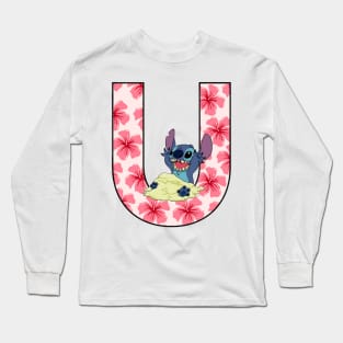 Stitch letter Long Sleeve T-Shirt